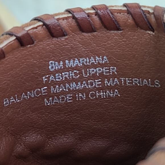 Crown Vintage Mariana Brown Wedge Espadrilles Patchwork Stich Open Toe Sandals 8 - Picture 10 of 10